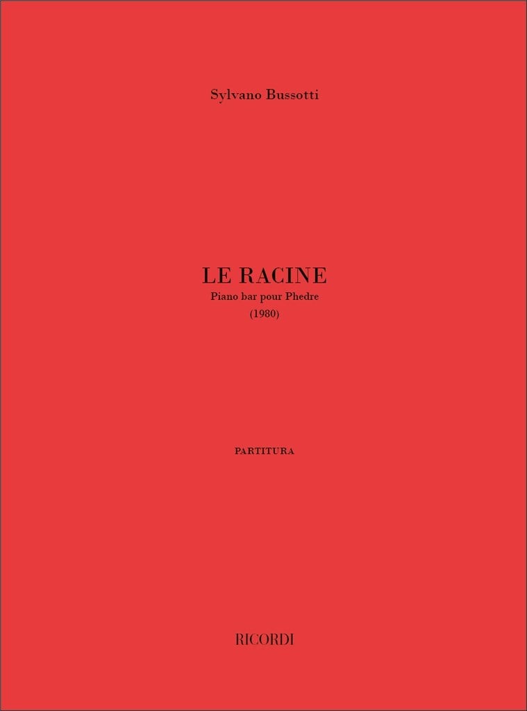 Le Racine. Pianobar Pour Phedre